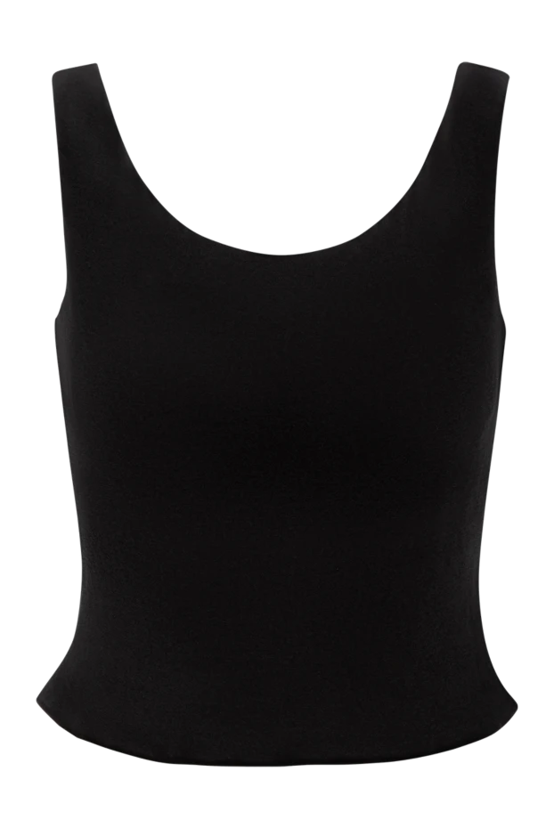 Трикотажный топ в полоску на одно плечо с золотистой отделкой - фото 1