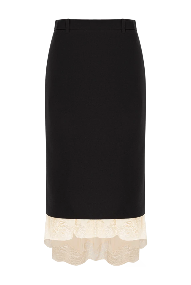Barathea black wool lace skirt with a back slit
- photo 1