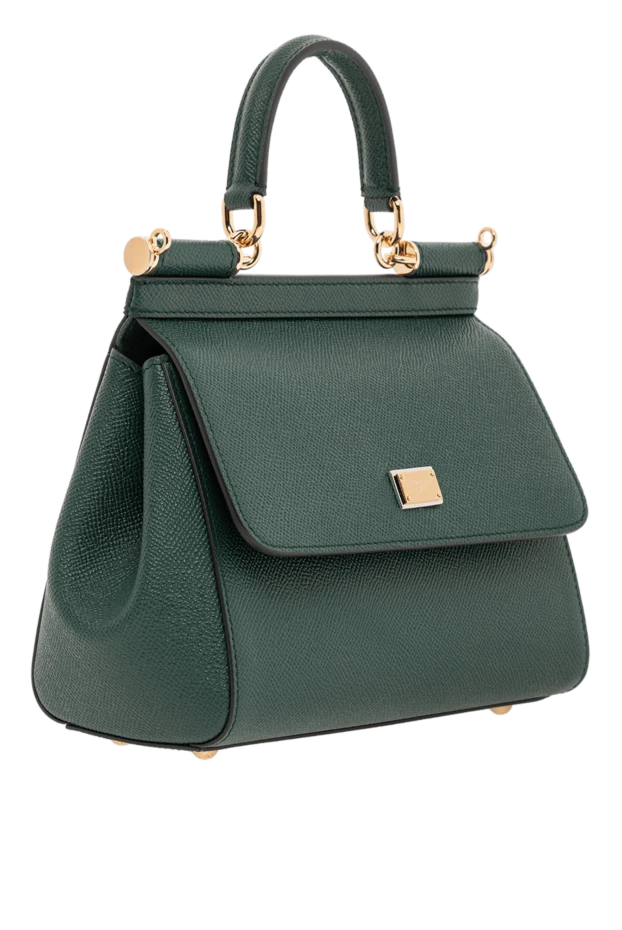 Dolce & Gabbana сицилия орташа қысқа тұтқалы сөмке жасыл 189939 - фото 3