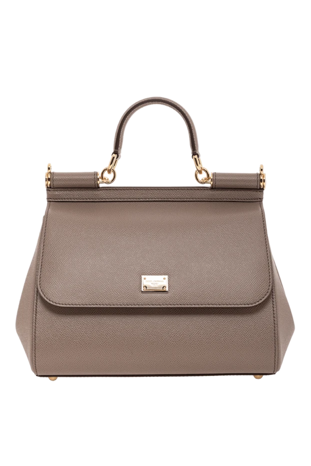 Большая сумка Sicily с короткой ручкой бежевая
- фото 1