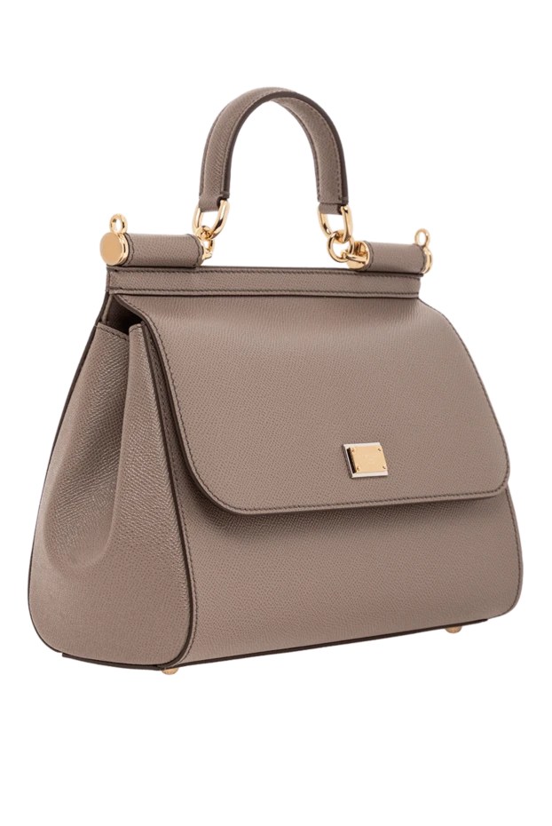 Dolce & Gabbana большая сумка sicily с короткой ручкой бежевая

 189940 - фото 3