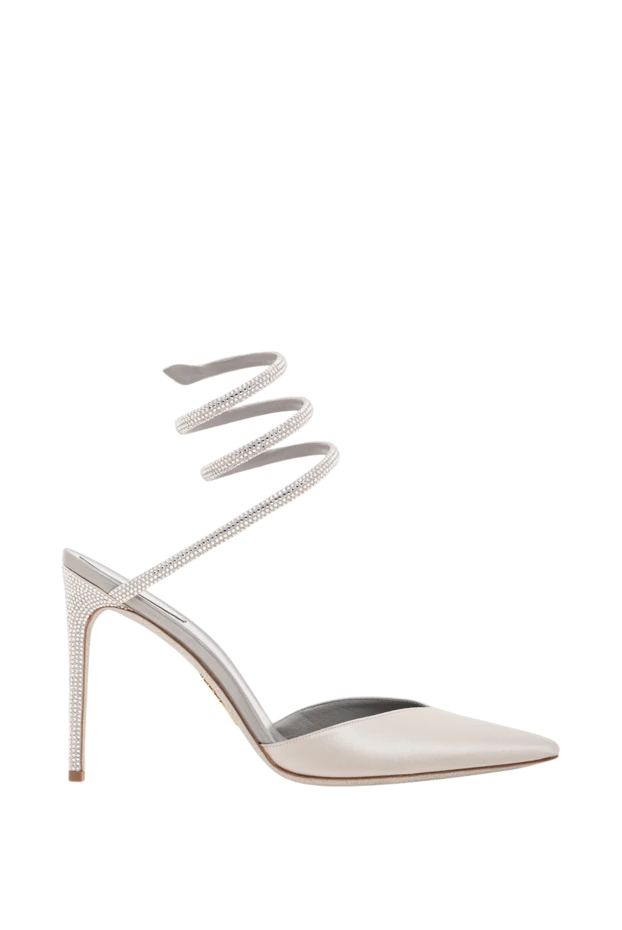 Атласные босоножки со сверкающей спиральной фиксацией на щиколотке - фото 1