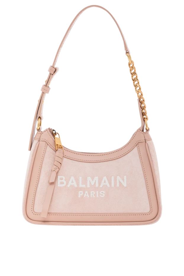 Замшевая сумка B-Army из холста с кожаными вставками розового цвета женская
- фото 1