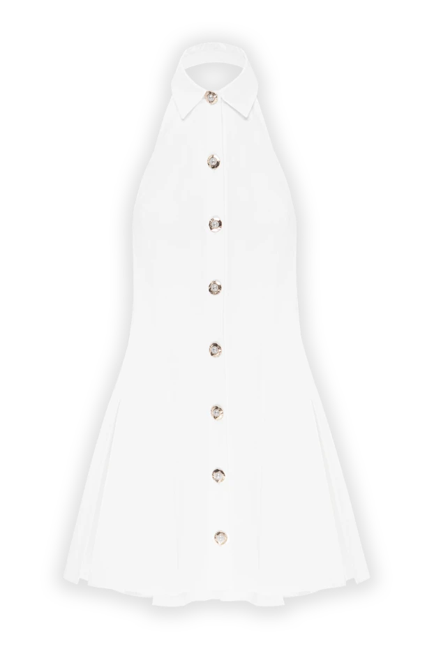 A-line poplin dress with open back and sleeveless - photo 1