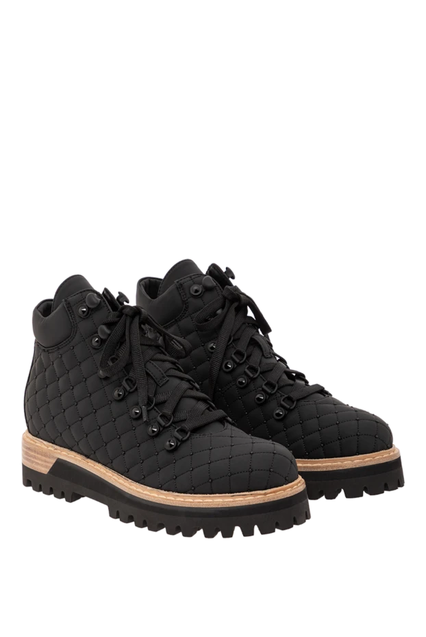 Le Silla хайкеры черные стеганые с кристаллами из натуральной кожи женские 189970 - фото 3