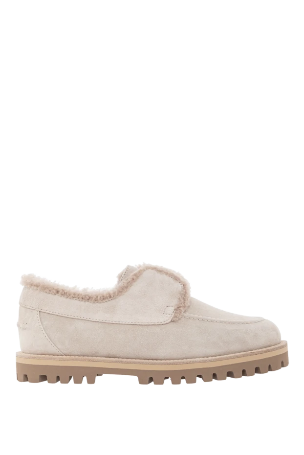 Бежевый күдері бар яхта лоферлері - фото 1