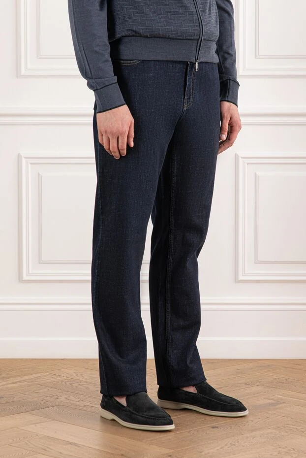 Brioni straight-leg jeans made of dark blue cotton 189978 - photo 3