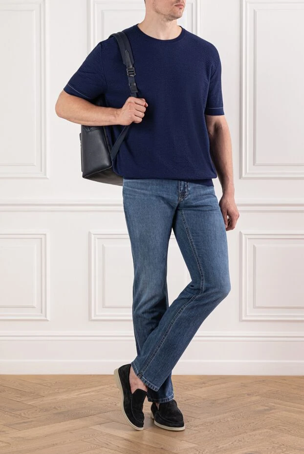 Brioni blue jeans with a slightly distressed effect and straight legs 189983 - photo 2