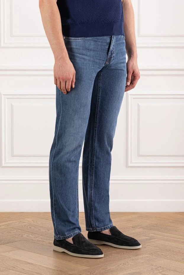 Brioni blue jeans with a slightly distressed effect and straight legs 189983 - photo 3