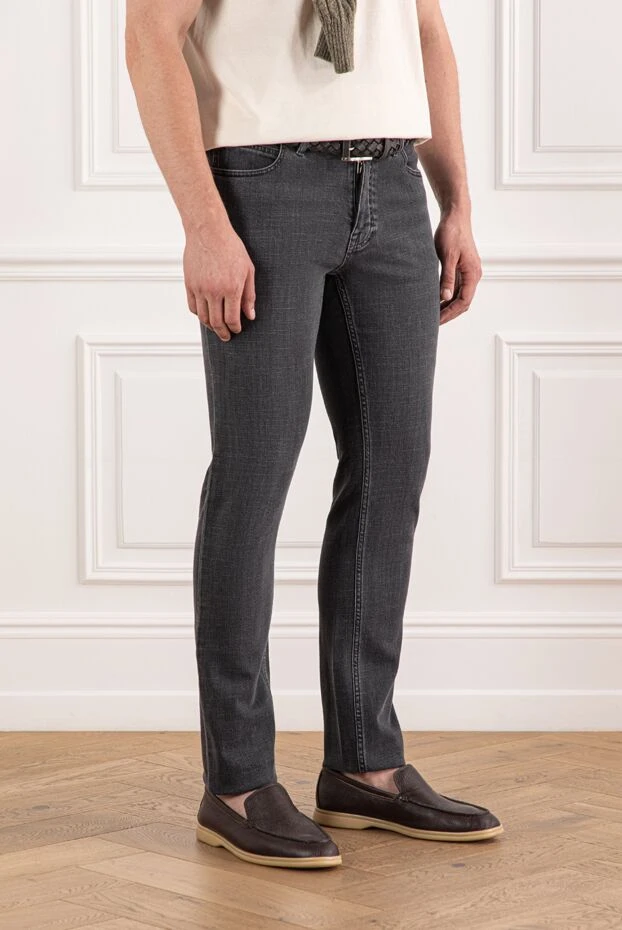 Brioni skinny jeans with grey stonewash effect and contrast stitching 189984 - photo 3