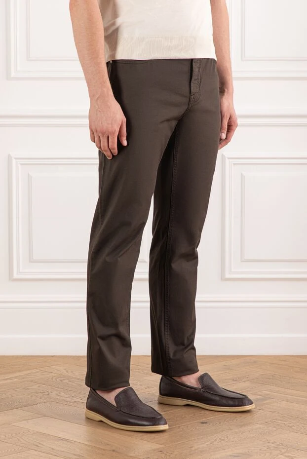 Brioni dark brown jeans made of heavy cotton with a button and zip fastening
 189986 - photo 3