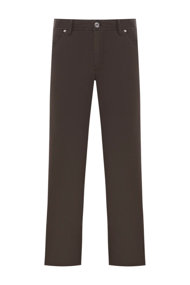 Ерлерге арналған кең аяқты қара қоңыр джинсы - фото 1