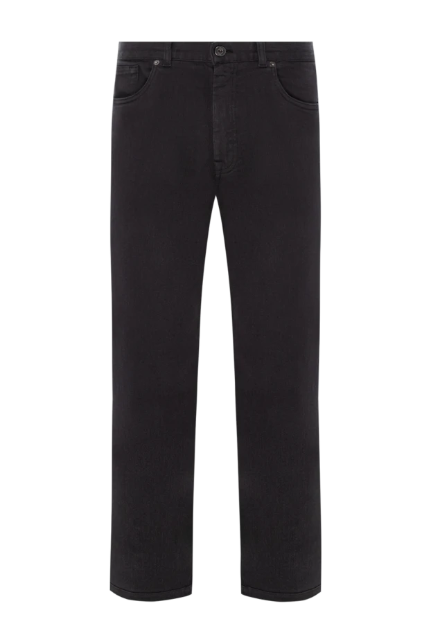 Brioni минималистичные чёрные джинсы из хлопка универсального кроя 189990 - фото 1