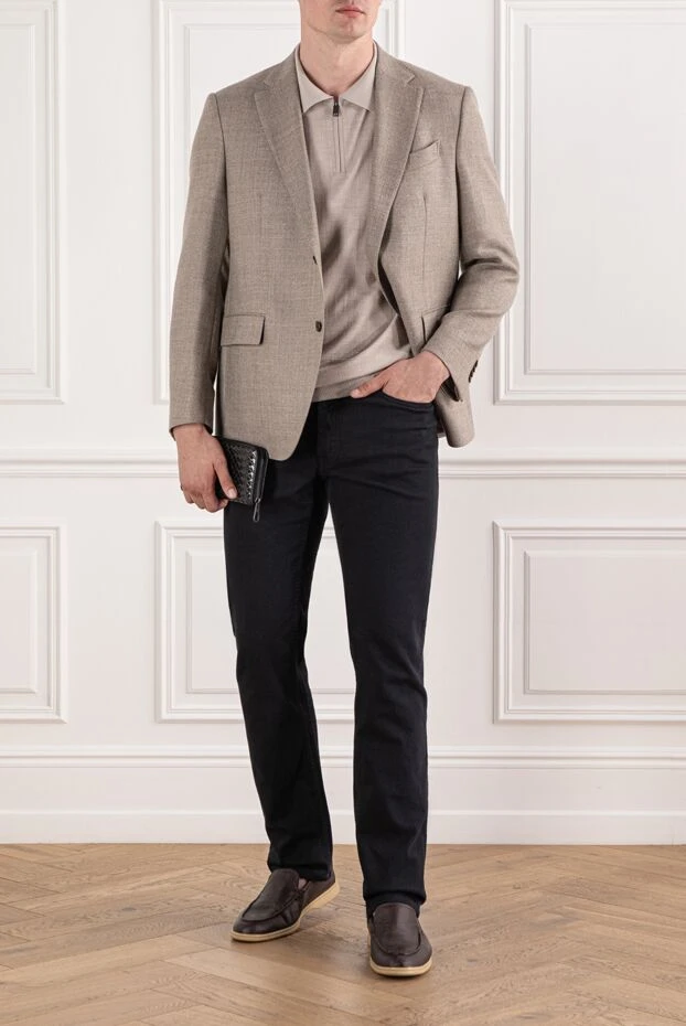 Brioni минималистикалық қара мақтадан жасалған джинсы әмбебап киім 189990 - фото 2