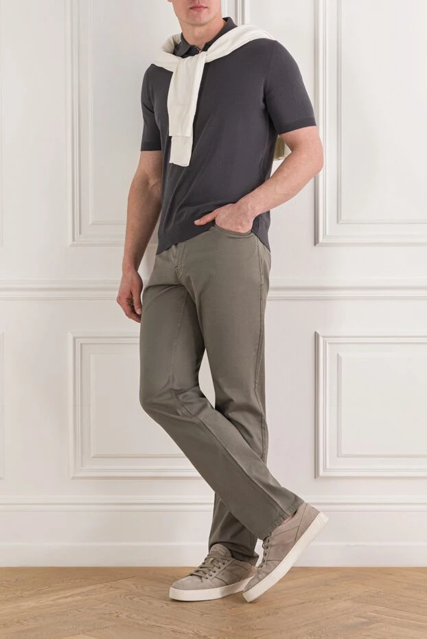Brioni meribel jeans made of organic stretch cotton in beige 189991 - photo 2