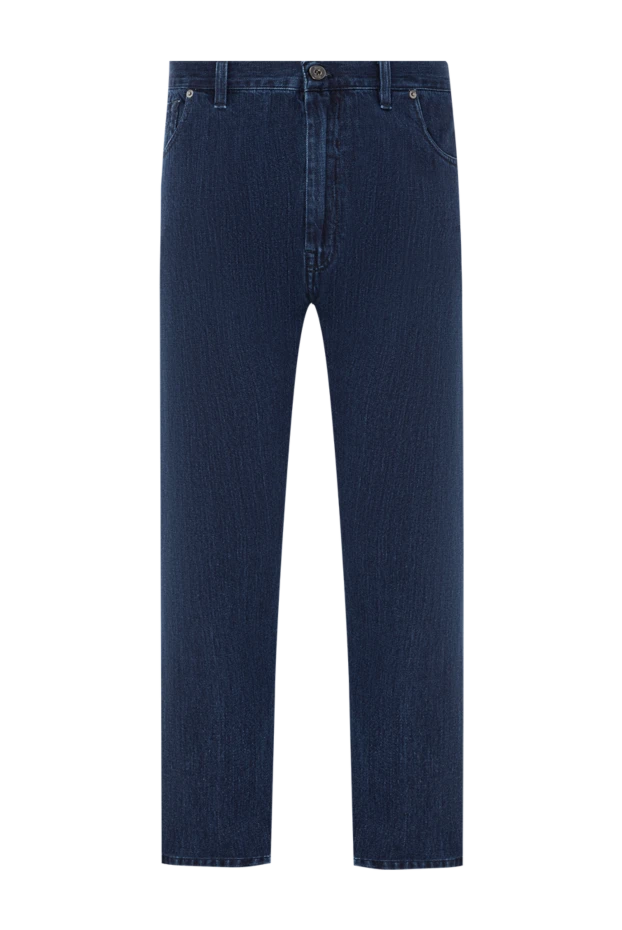 Хлопковые джинсы насыщенного индиго с минимальной отделкой
- фото 1