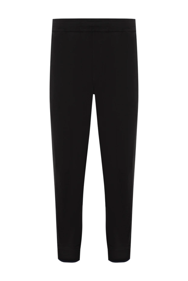 Мужские брюки из хлопка черного цвета с эластичным поясом
- фото 1