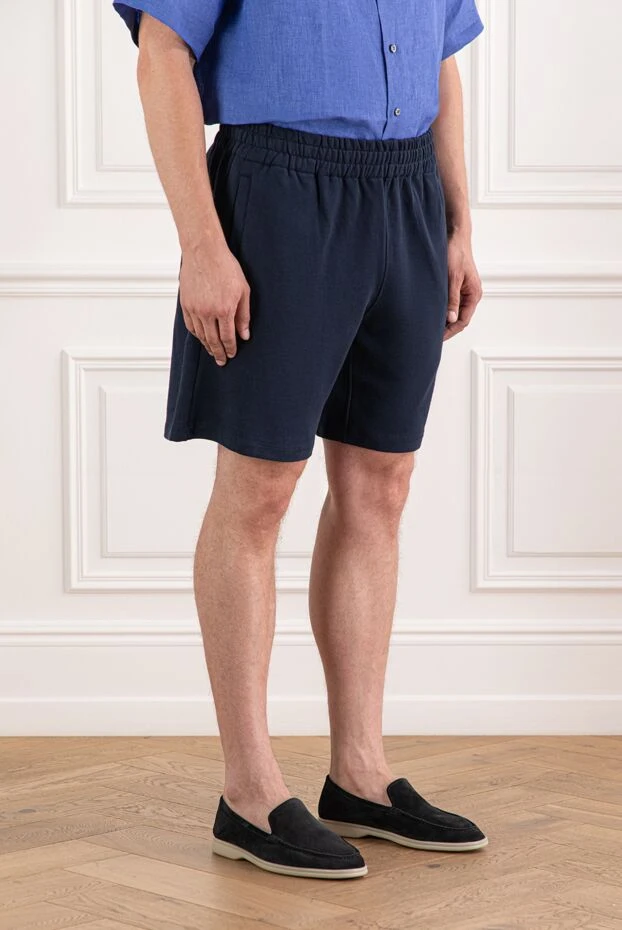 Brioni шорты мужские свободного кроя с поясом на резинке
 190000 - фото 3