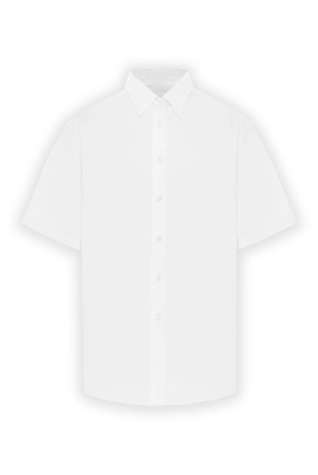 Brioni классическая мужская рубашка белого цвета с короткими рукавами
190006 - фото 1