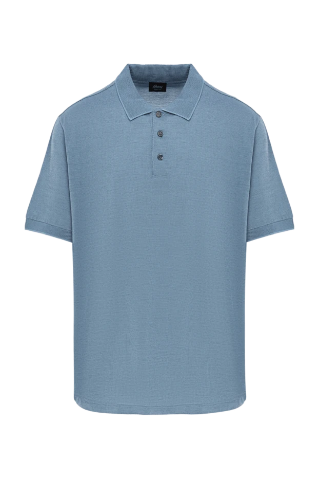 Поло из тонкого хлопка и шелка в дымчато-лазурном исполнении
- фото 1