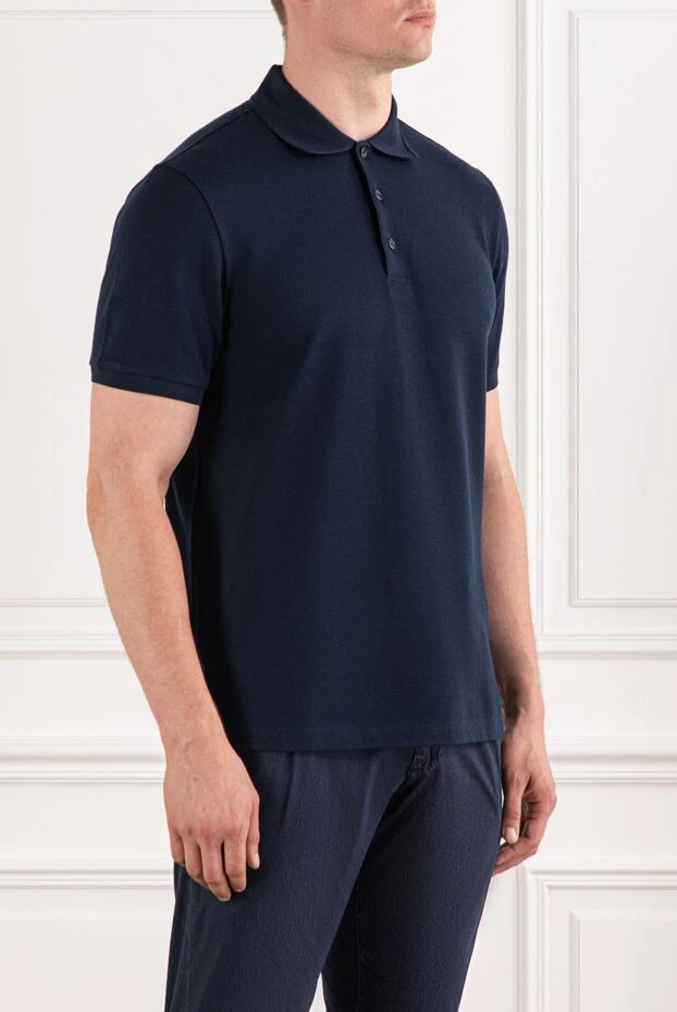 Brioni polo shirt made of cotton jersey in a noble dark blue design

 190028 - photo 3
