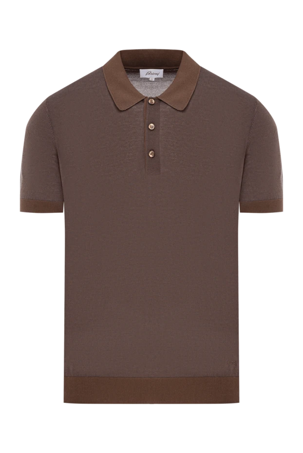 Поло из премиального хлопка в цвете какао с акцентными пуговицами
- фото 1