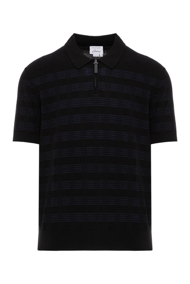 Тыныс алатын мақта-матадан жасалған қара және көк түсті ілгектегі поло көйлек
- фото 1