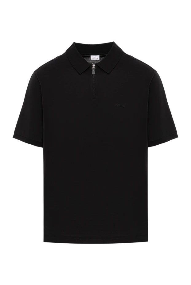 Черное поло с молнией и фирменной вышивкой на груди
- фото 1