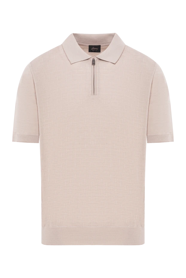 Premium wool polo shirt in beige with zip fastening
- photo 1