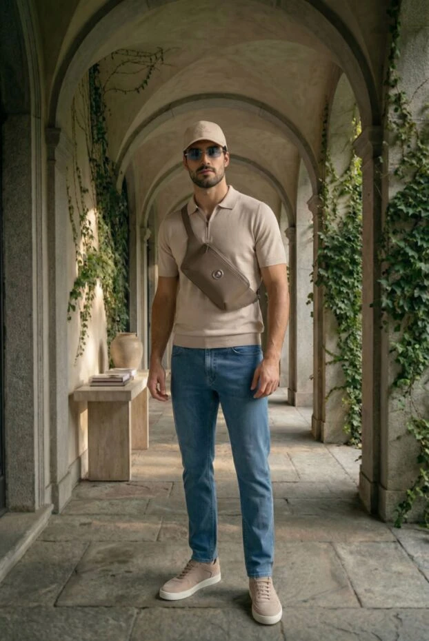 Brioni premium wool polo shirt in beige with zip fastening

 190046 - photo 2