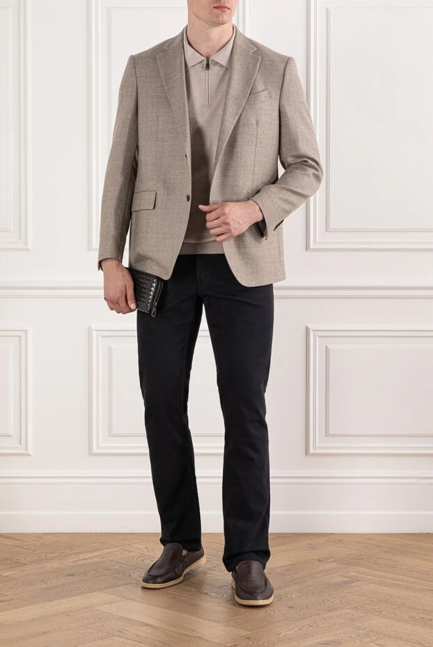 Brioni premium wool polo shirt in beige with zip fastening

 190046 - photo 3