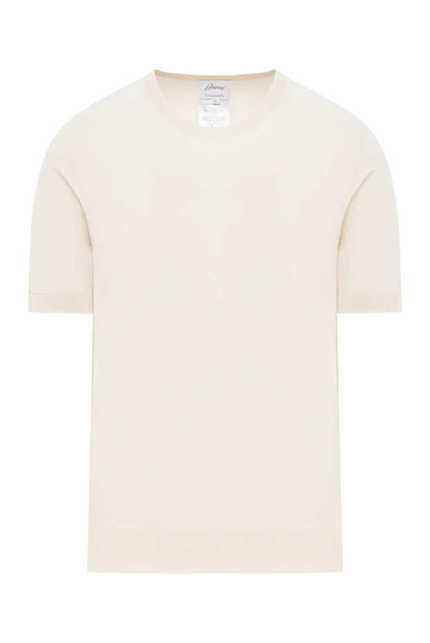 Men's ivory cotton jumper with straight cut
- photo 1