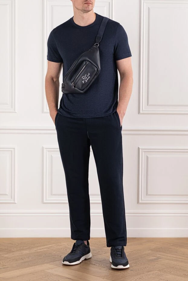 Brioni dark blue linen t-shirt with soft texture
190060 - photo 2