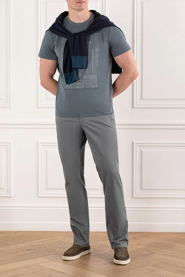 Brioni футболка с декоративной печатью в стиле текстильной фактуры
190062 - фото 2