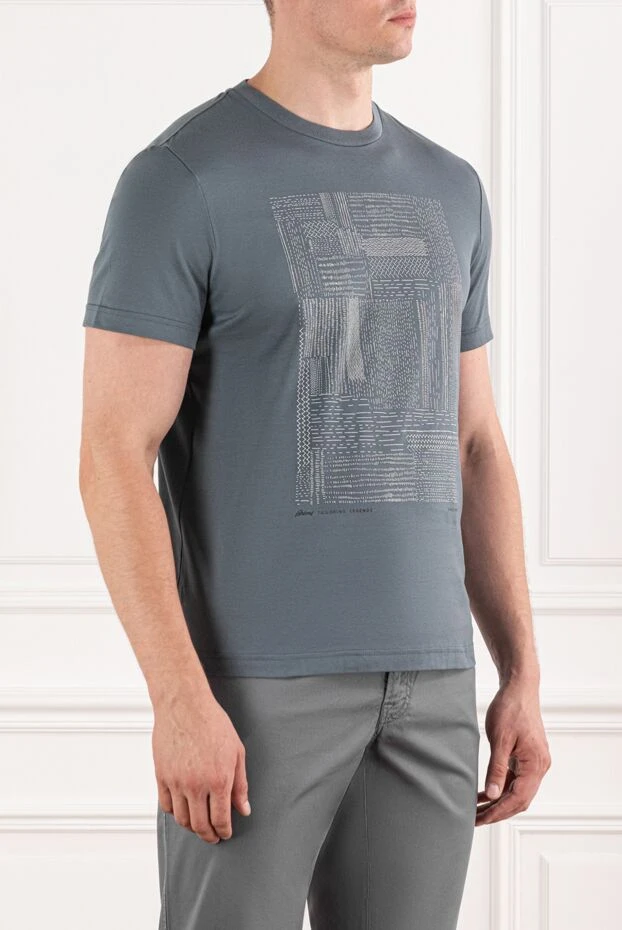 Brioni t-shirt with decorative print in the style of textile texture
 190062 - photo 3