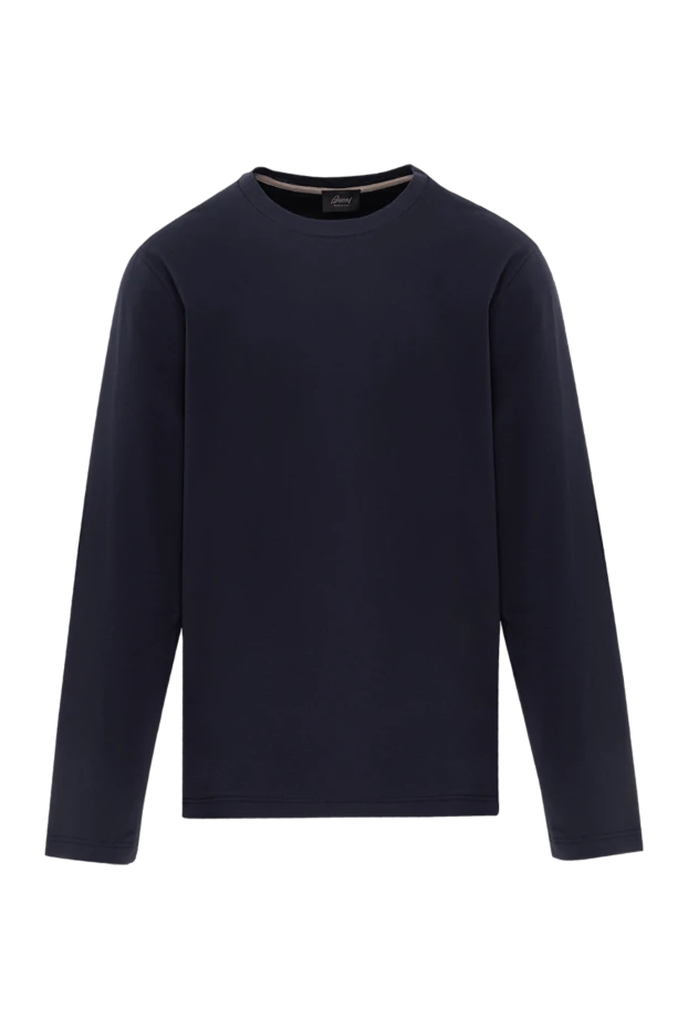 Blue sweatshirt made of soft cotton jersey without decoration - photo 1