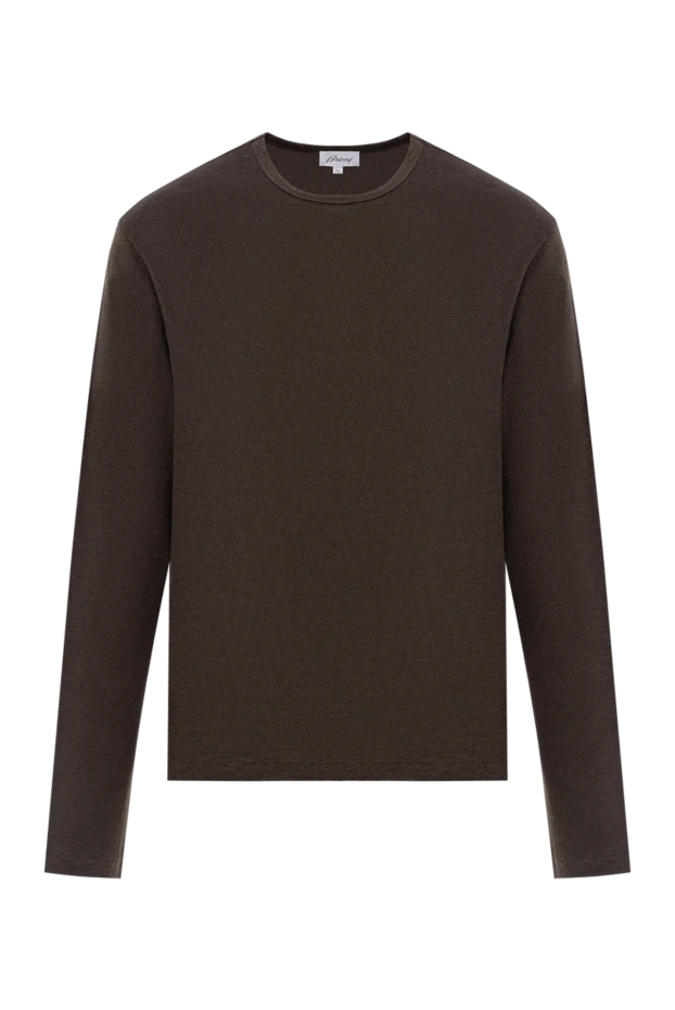 Свитшот из мягкого льна шоколадного цвета с минималистичным силуэтом
- фото 1