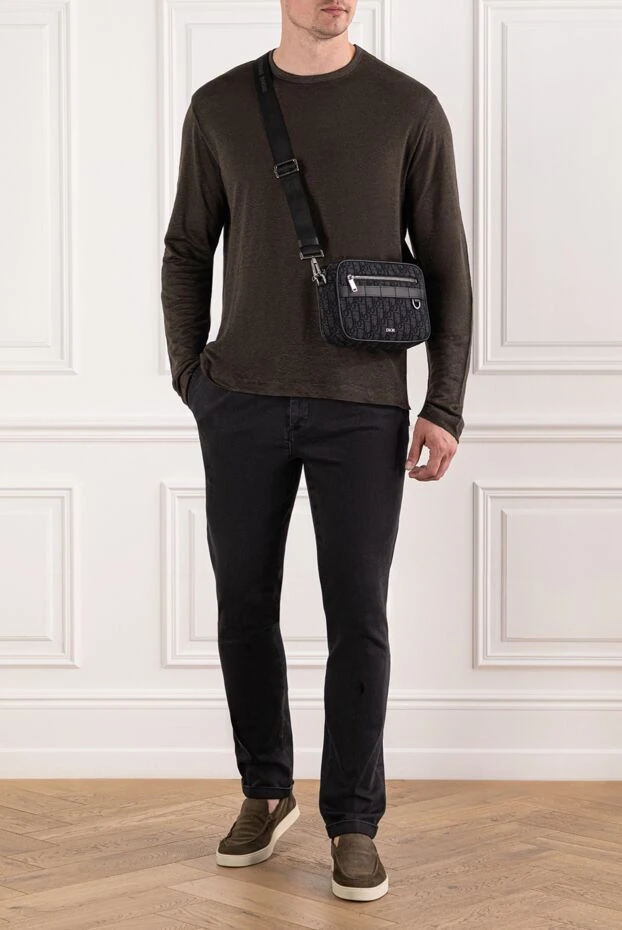 Свитшот из мягкого льна шоколадного цвета с минималистичным силуэтом
- фото 2