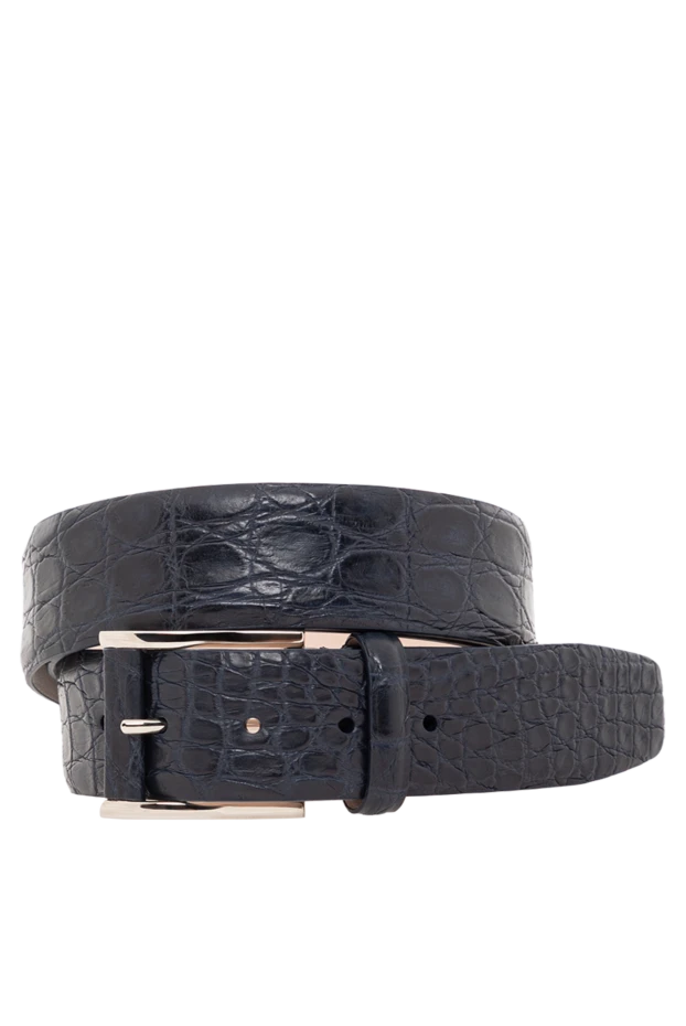Ремень из кожи крокодила в тёмно-синем оттенке с натуральным глянцем
- фото 1