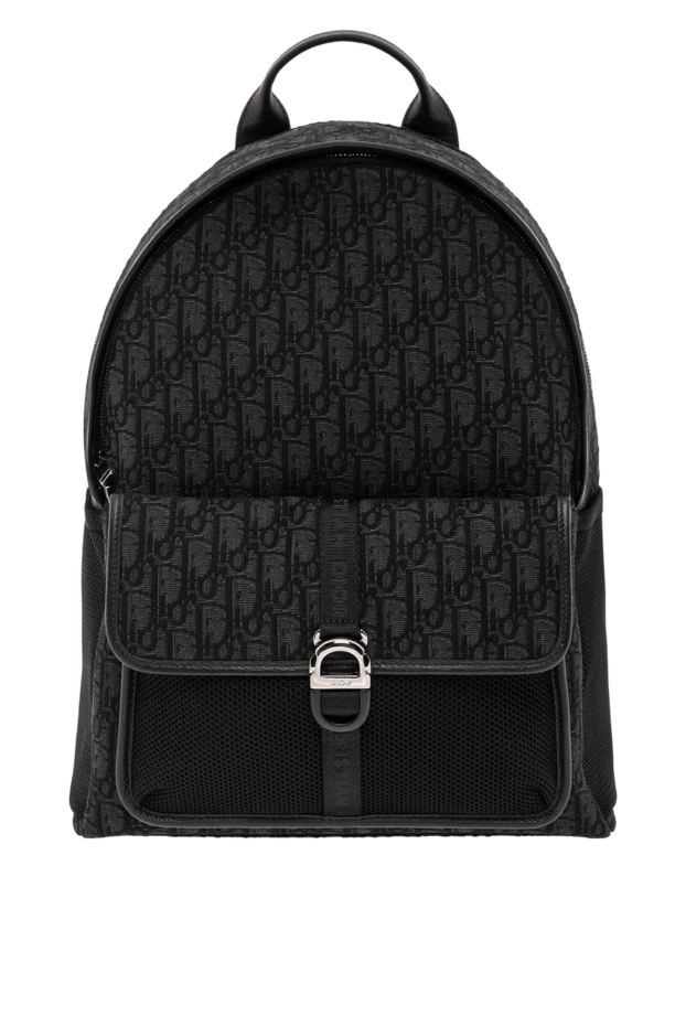 Рюкзак Dior 8 из черного жаккарда мужской - фото 1
