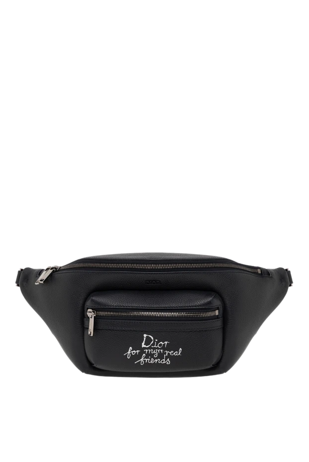 Белдік сөмкесі қара ерлерге арналған найзағай былғары Менің достарыма арналған - фото 1