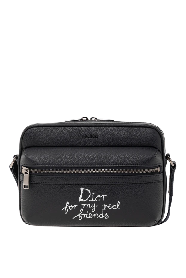 Dior Rider 2.0 қара былғары Zip хабаршы сөмкесі - фото 1