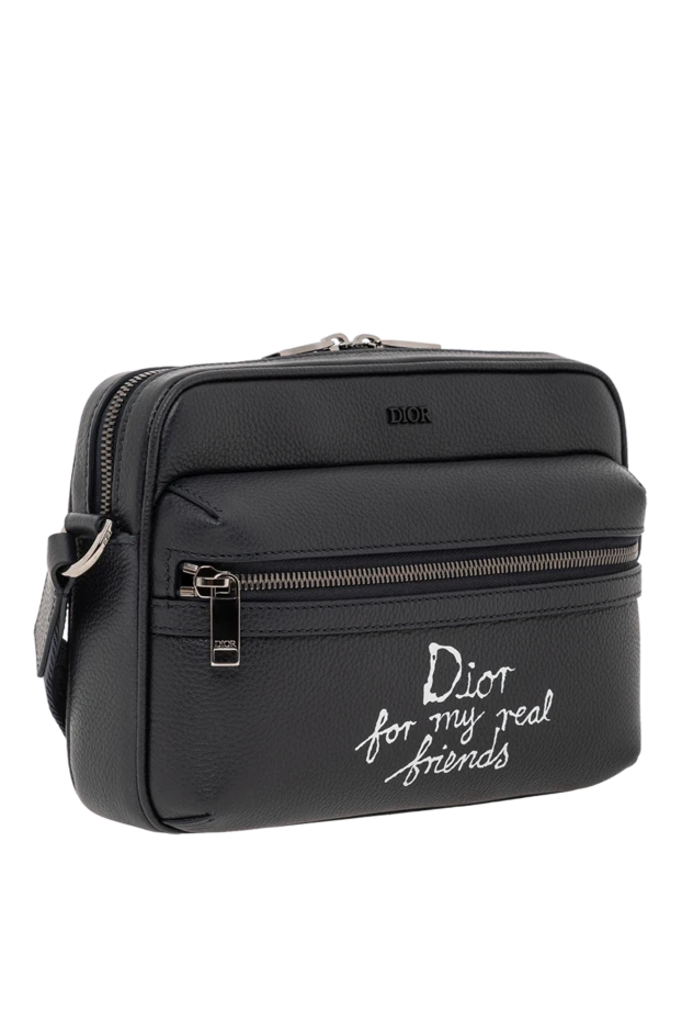 Dior dior rider 2.0 қара былғары zip хабаршы сөмкесі 190088 - фото 3