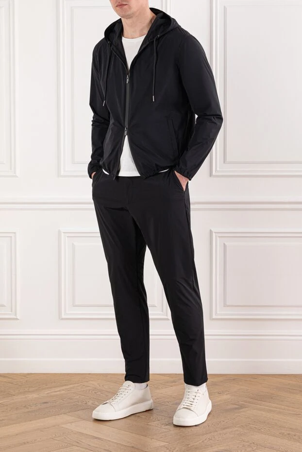 Tombolini чёрный спортивный костюм с капюшоном и молнией из лёгкой ткани
190098 - фото 2