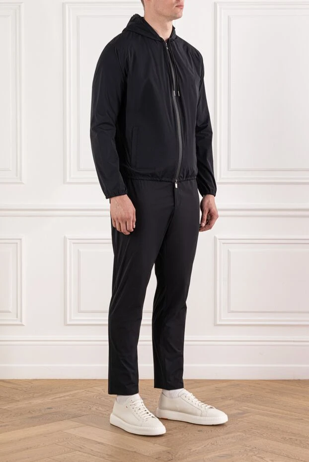Tombolini чёрный спортивный костюм с капюшоном и молнией из лёгкой ткани
 190098 - фото 3