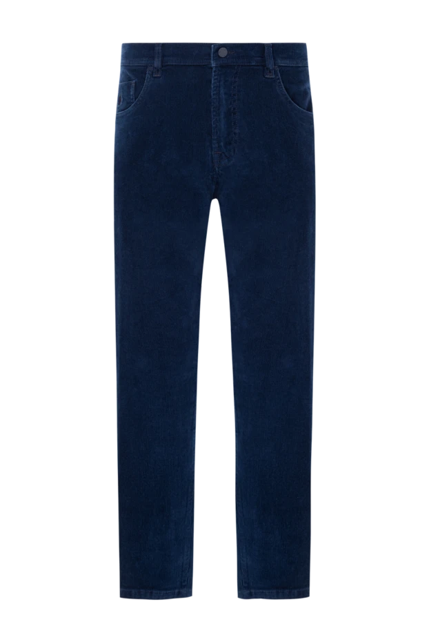 Dark blue corduroy jeans with a classic fit - photo 1