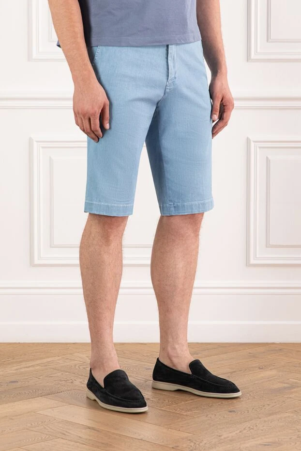 Scissor Scriptor артқы қалталы және белдік белдігі бар көк түсті ерлер шорты 190110 - фото 3