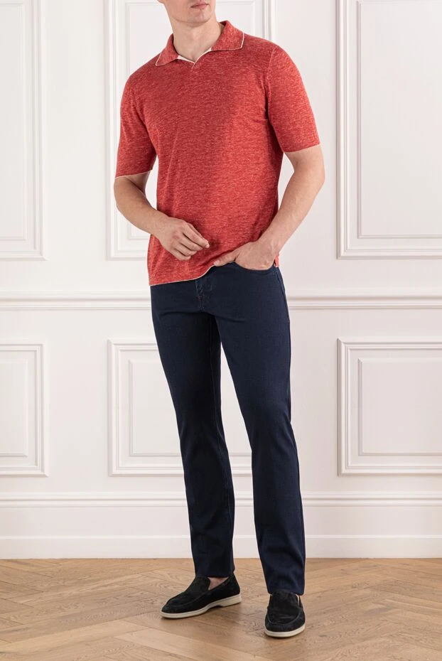 Scissor Scriptor джинсы синего цвета с красной вышивкой на кармане
190112 - фото 2