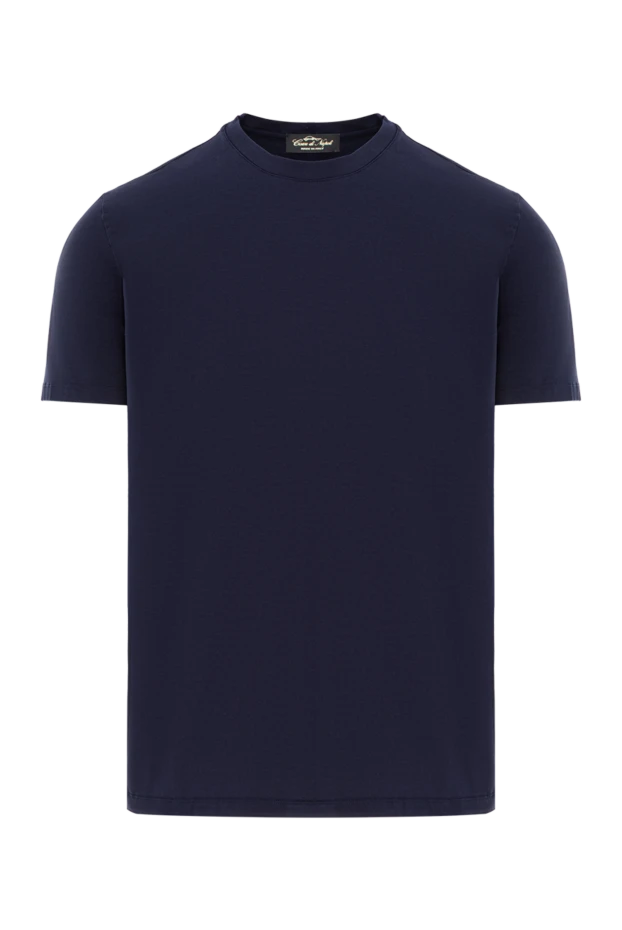 Хлопковая футболка в темно-синем цвете с минималистичным дизайном
- фото 1