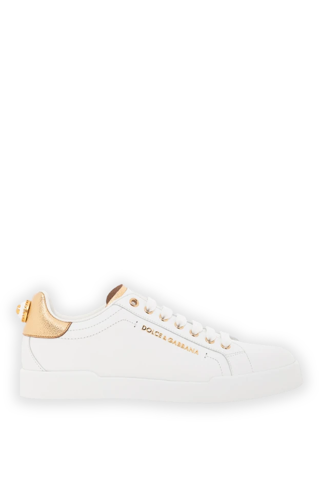 Portofino sneakers in calfskin with nappa effect with lettering white - photo 1